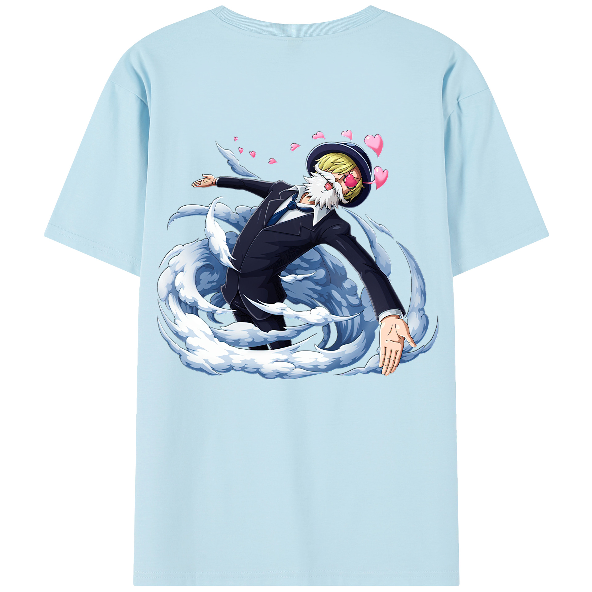 ワンピース サンジ ONE PIECE Sanji 綿100％半袖Tシャツ（背面プリント）